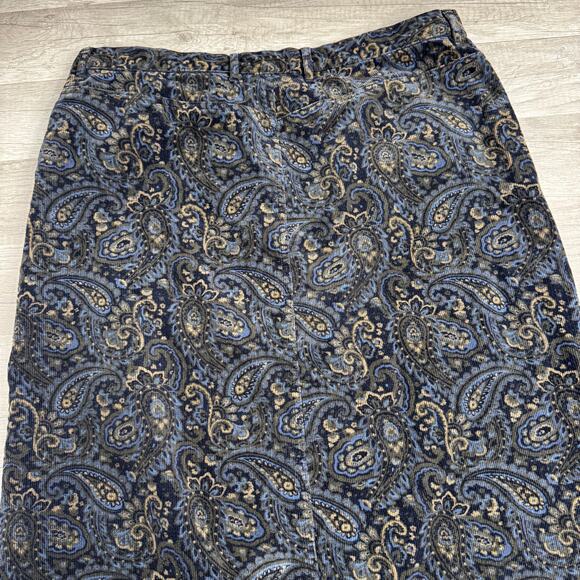 Vintage 90s Corduroy Parsley Midi Skirt Whimsigoth Grunge Academia Fall Slit - Picture 5 of 6